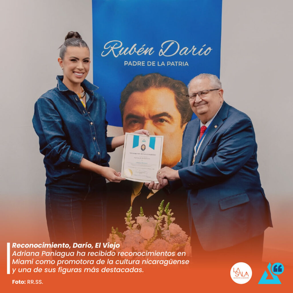Adriana Paniagua ha recibido reconocimientos en Miami como promotora de la cultura nicaragüense y una de sus figuras más destacadas.| Foto © RR. SS.
